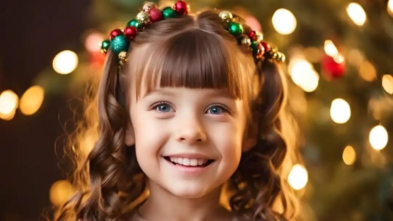 15 Festive Christmas Hairstyles for Baby-Girl to Celebrate the Season