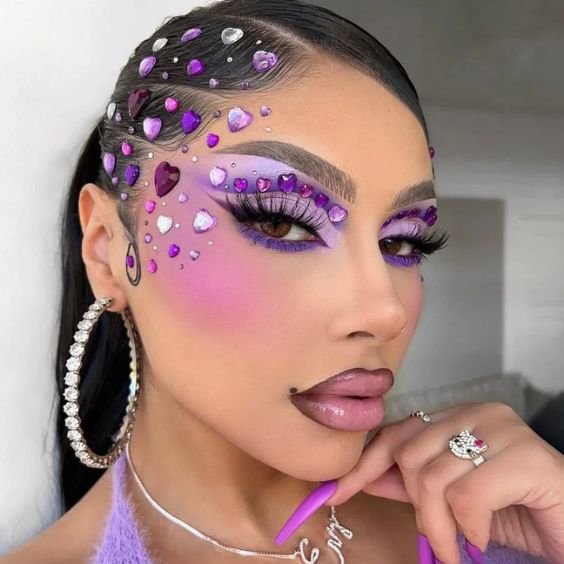 Purple Blush with Glitter