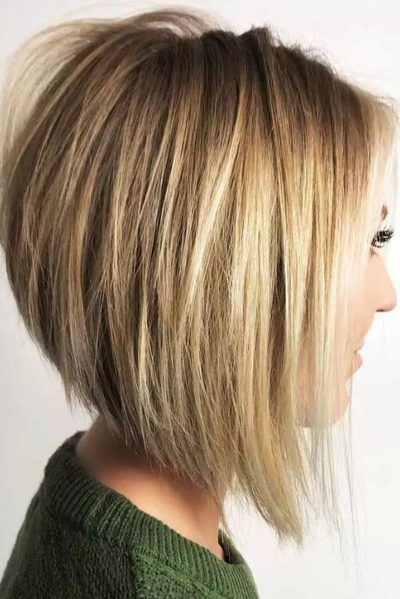 Straight Inverted Buttery Blonde Lob