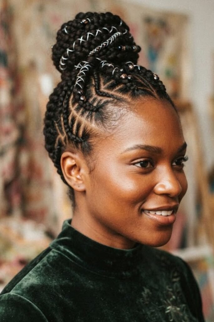 Braided Structure with Exposed Scalp Design