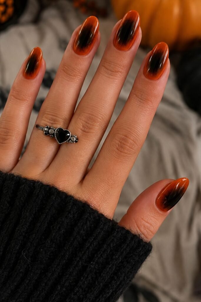 Burnt Orange Aura with Black Center (1)