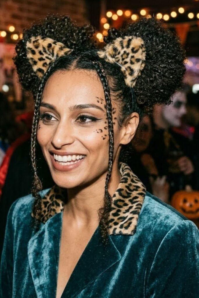 Cat or Animal Style with Matching Buns and Ears