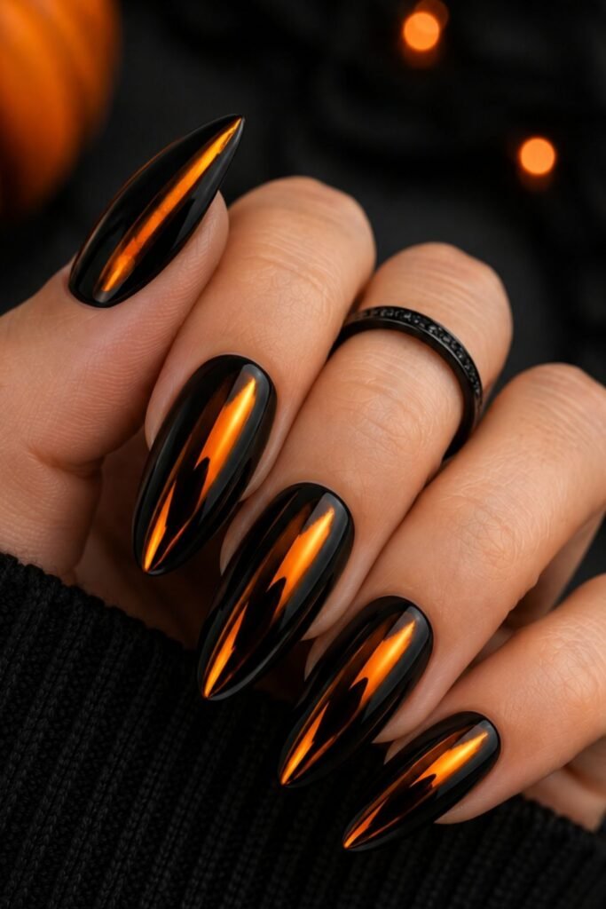 Chrome Orange on Black