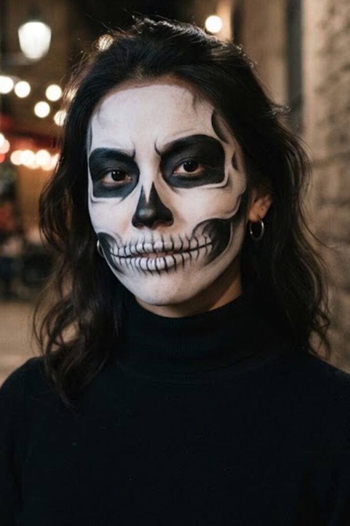 Clean Black and White Skull