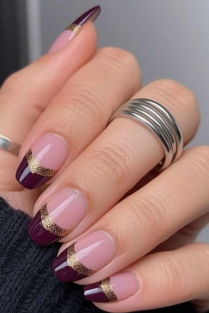 Dark Purple Tip with Gold Accent Line