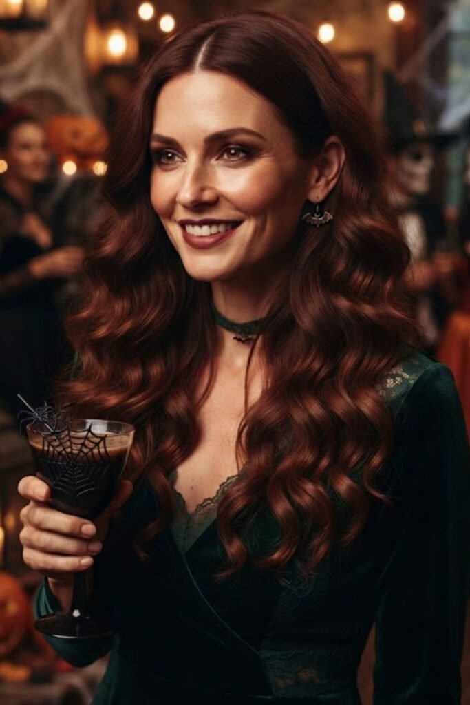 Dramatic Center Part with Loose Hair