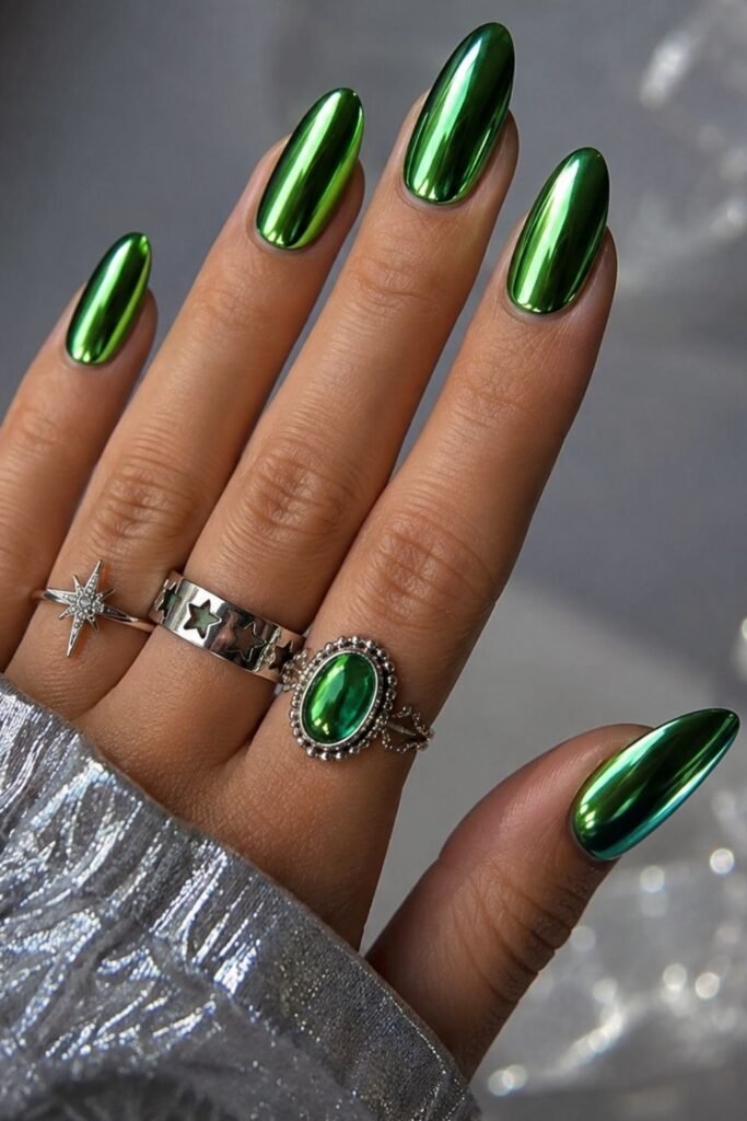 Full Chrome in Alien Green