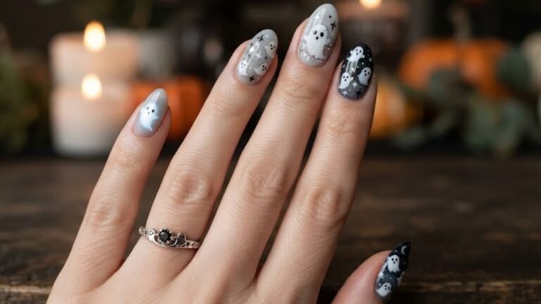 16 Ghost Nail Art Ideas That Range from Cute to Genuinely Creepy
