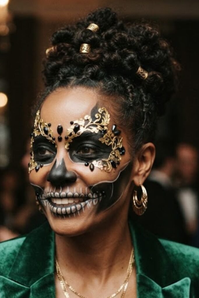 Glam Skull with Gold Detail