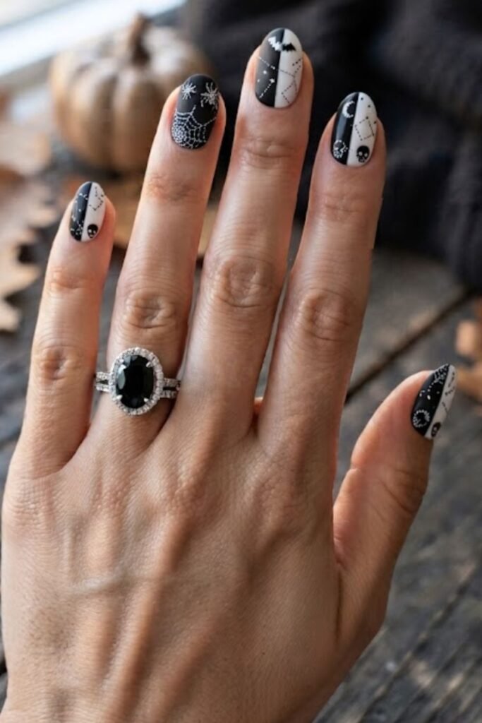 Half and Half Split Nail