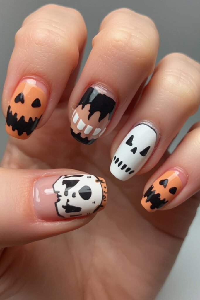 Halloween Character Nail Art