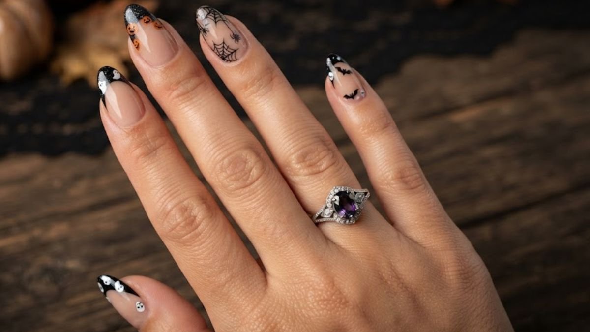 17 Halloween French Tip Nail Designs That Turn a Classic Into a Costume