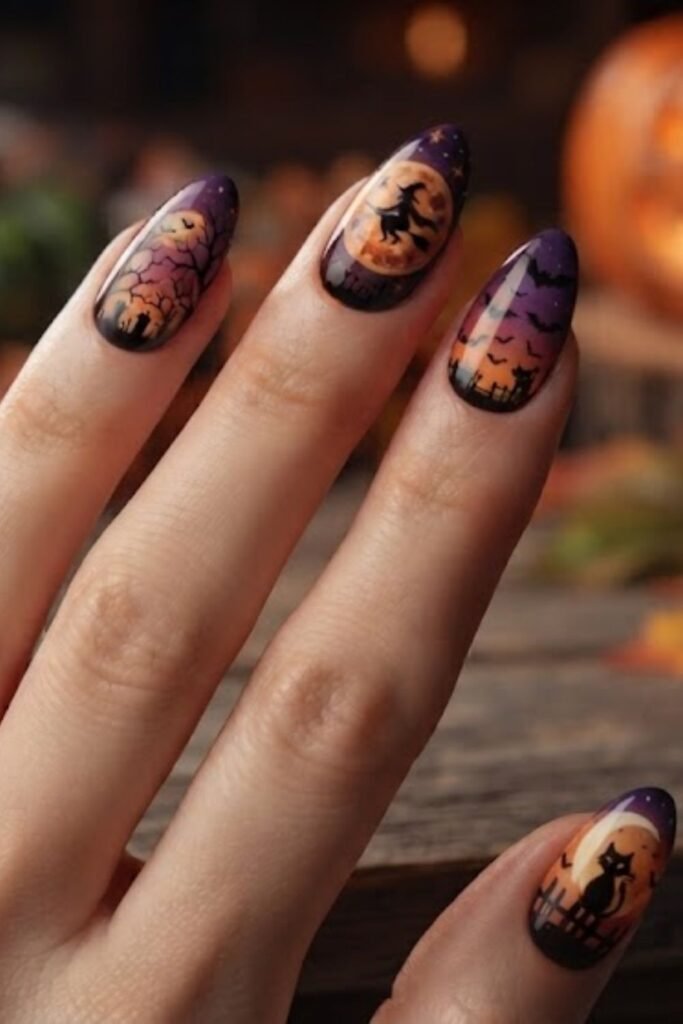 Halloween Sunset Scene