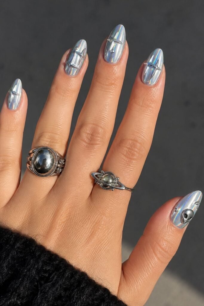 Holographic Silver Chrome