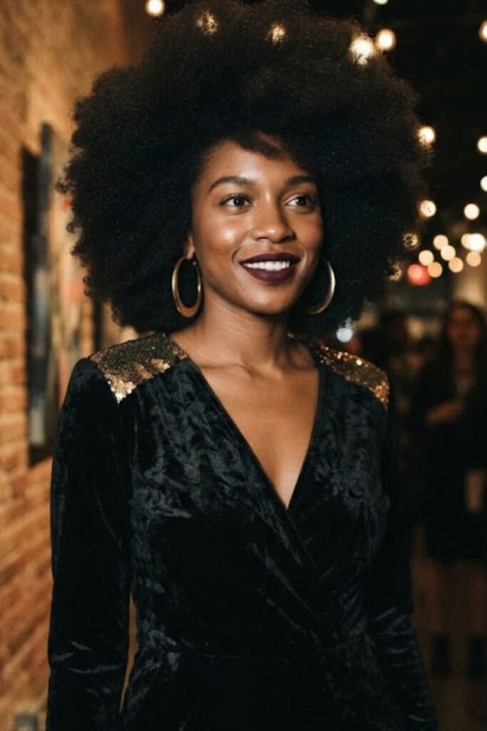 Large Natural Afro for the Bold Icon