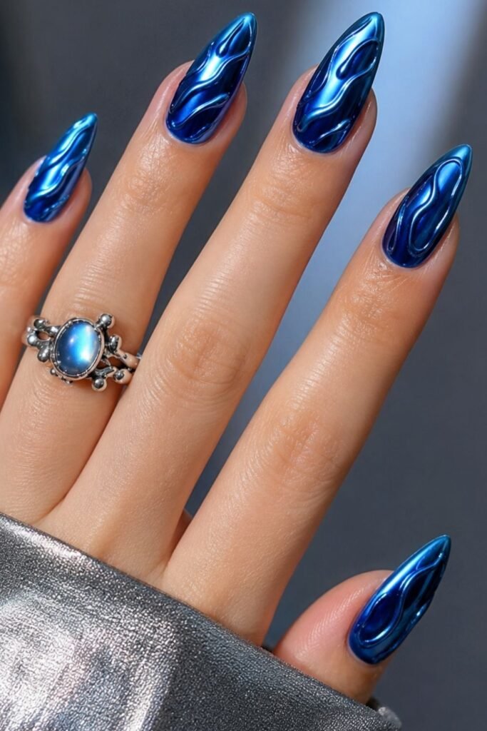 Liquid Metal in Deep Blue