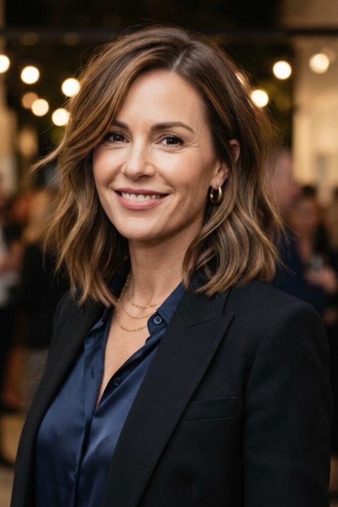 Lob with Soft Layers and Side Part