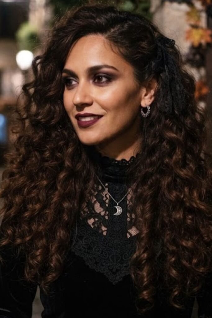 Long Voluminous Curls for the Dark Romantic