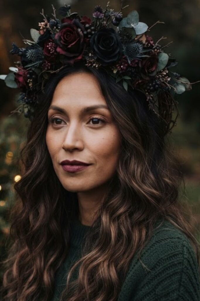 Long Waves with a Dark Floral Crown