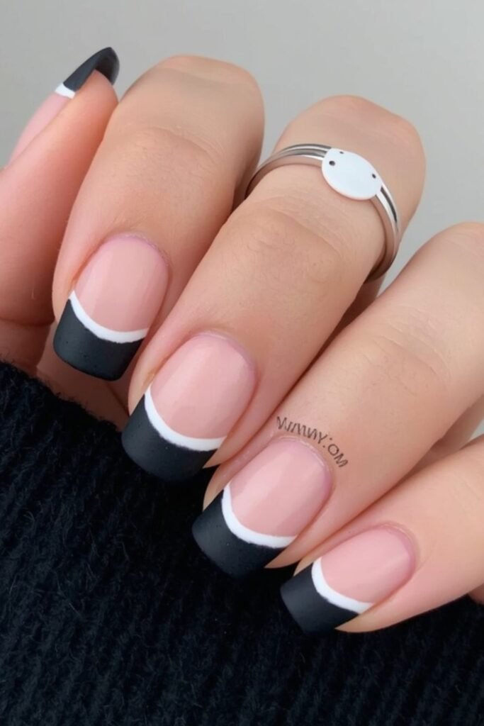 Matte Black Tip with White Detail