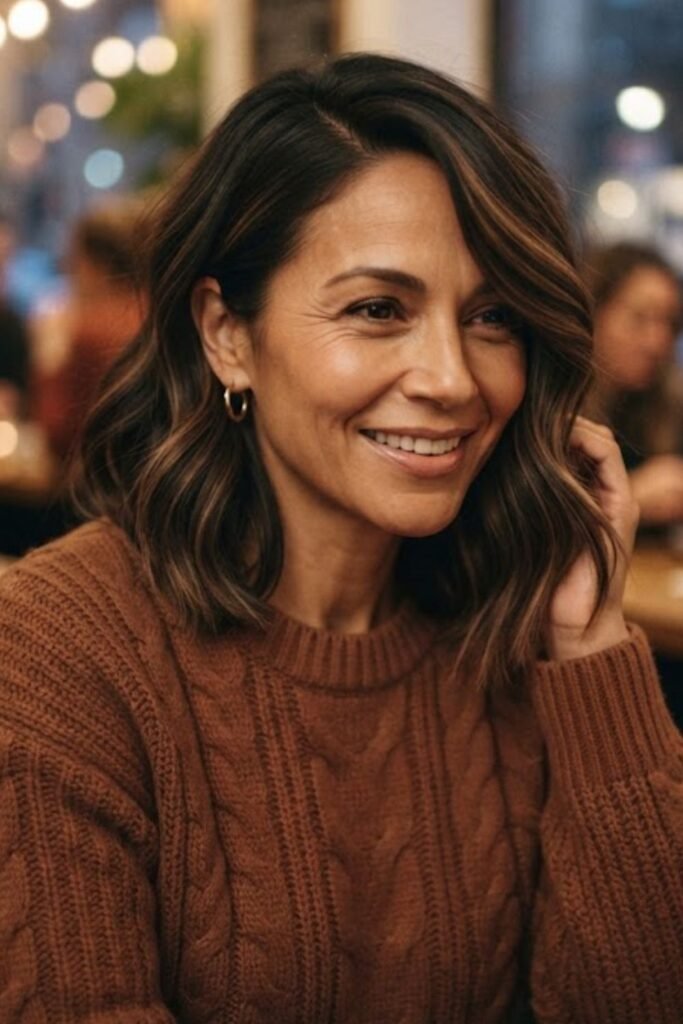 Medium lob with a deep side sweep