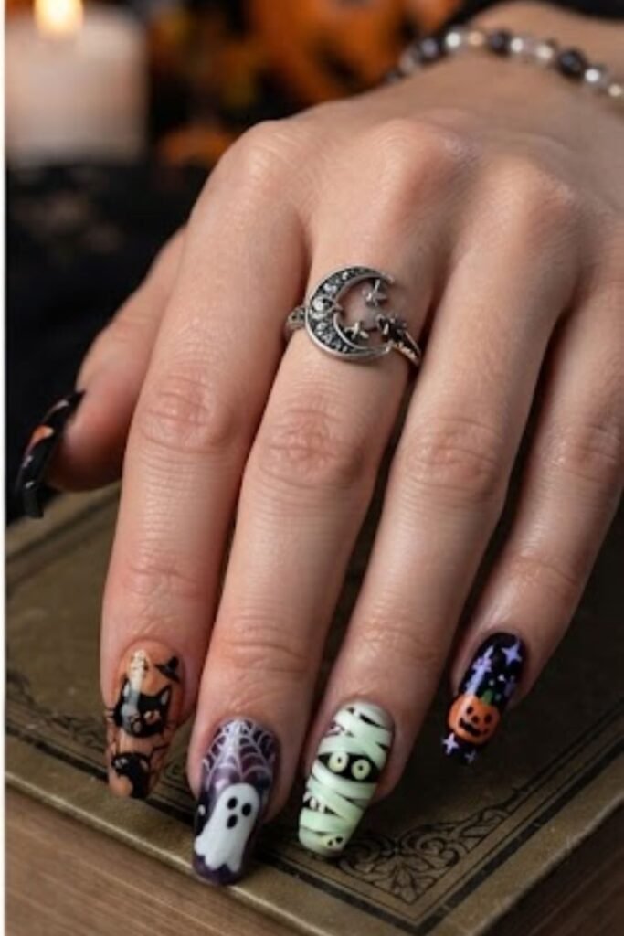 Midnight Galaxy Nails