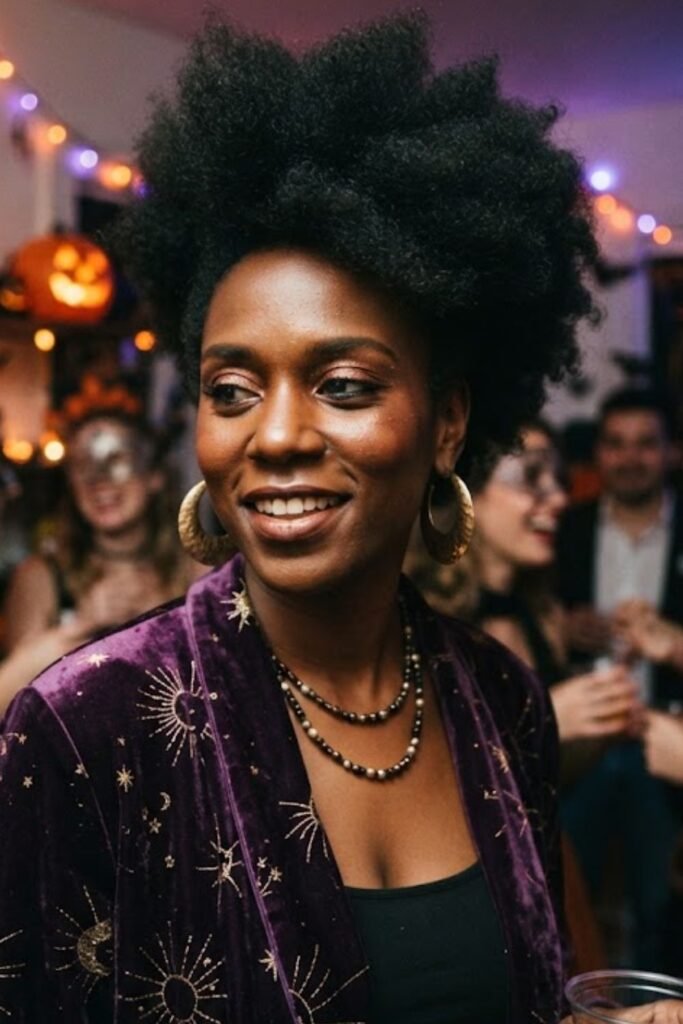 Natural Hair Maximally Picked Out to Full Volume