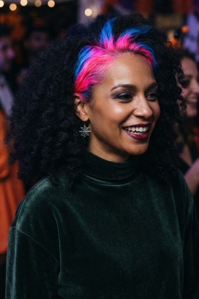 Neon Color Roots with Dark Lengths