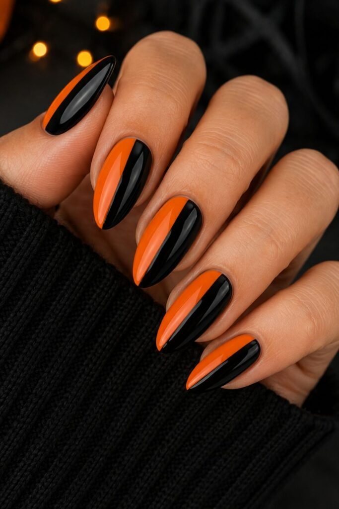 Orange and Black Half-and-Half