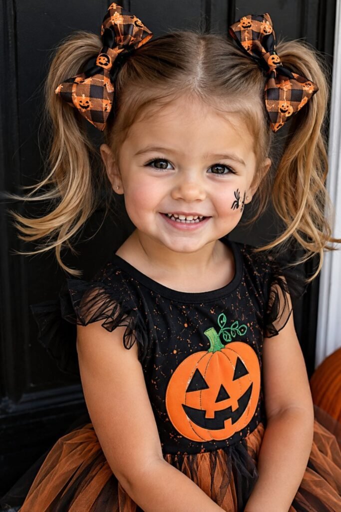 Pigtails with Matching Bows
