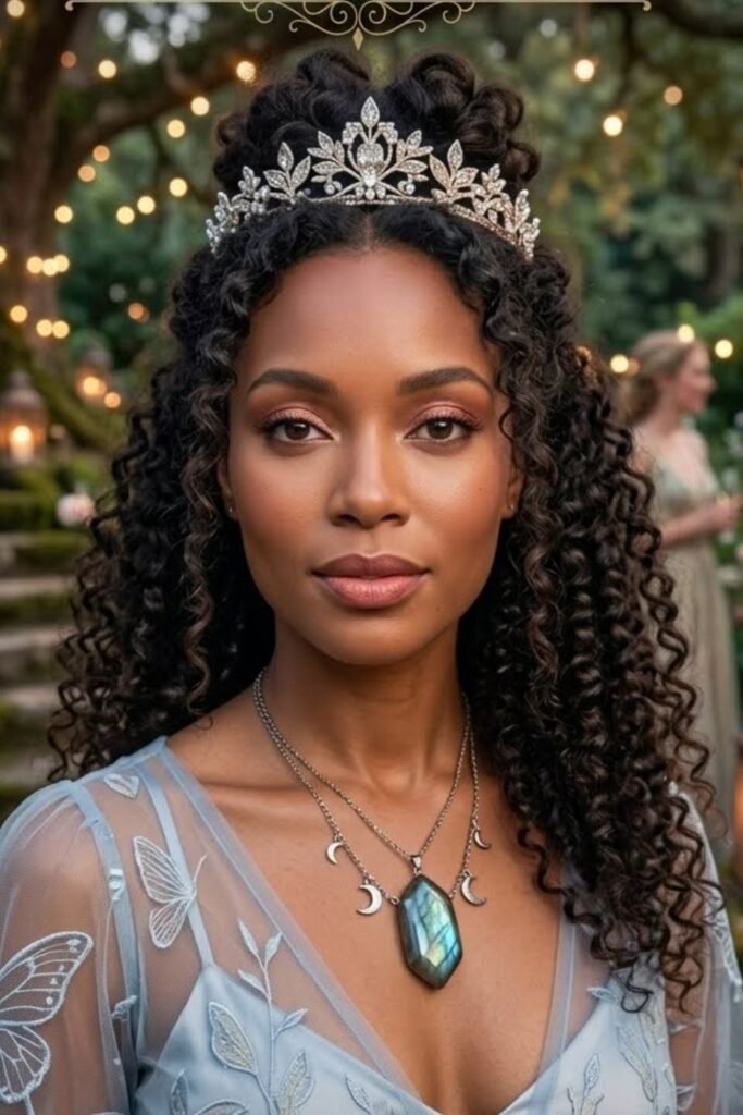 Princess or Fairy Style with Half-Up and Tiara
