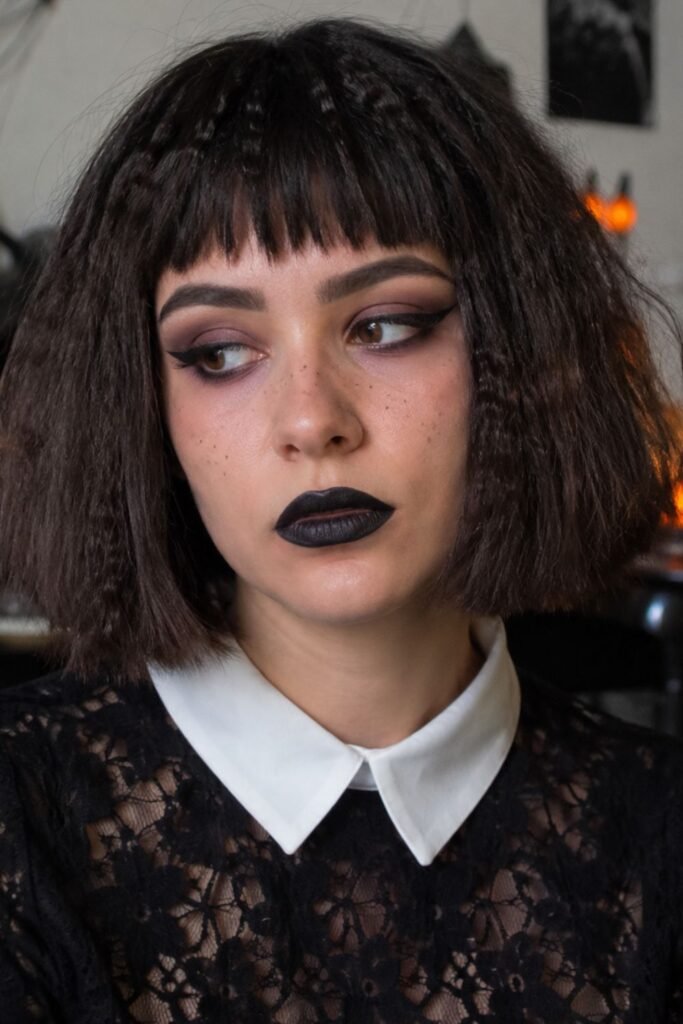 Short Bob with Crimped Texture