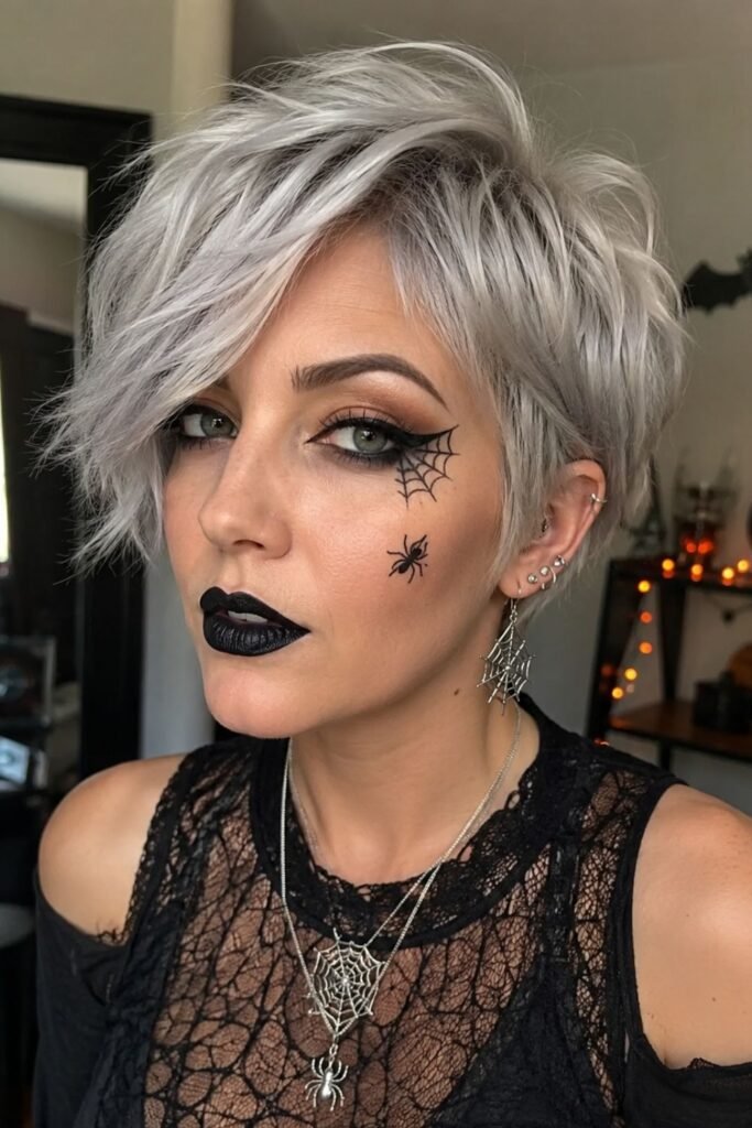 Short Silver Hair for a Halloween Character