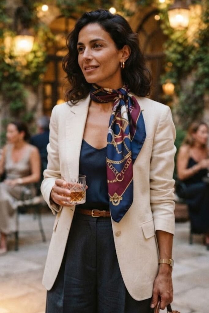 Silk Scarf as the Accessory