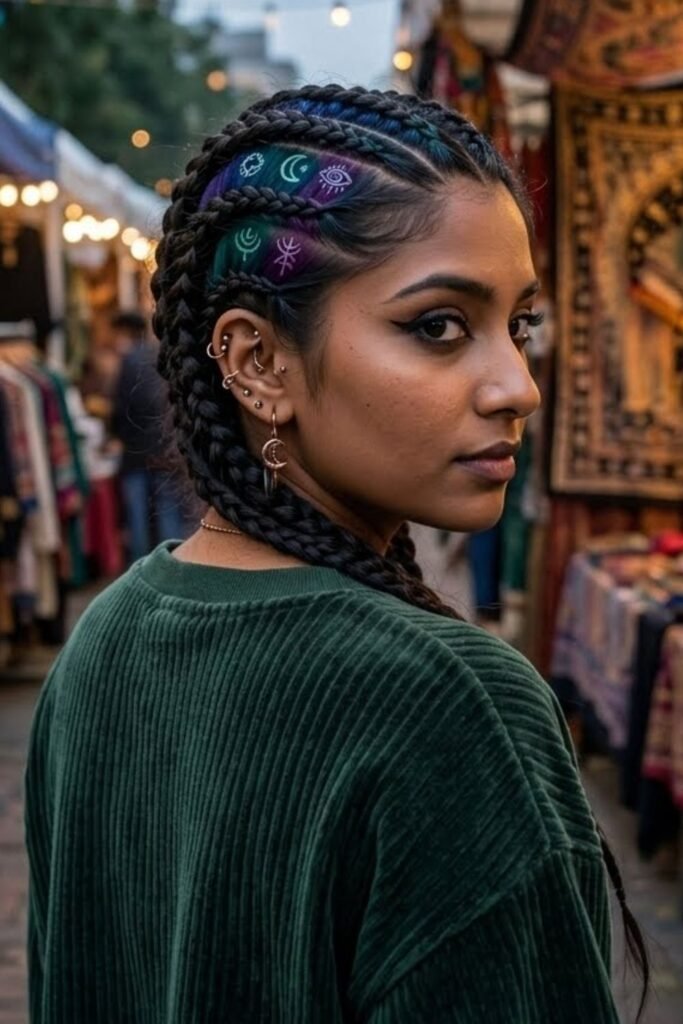 Space Buns with Ribbon Trails