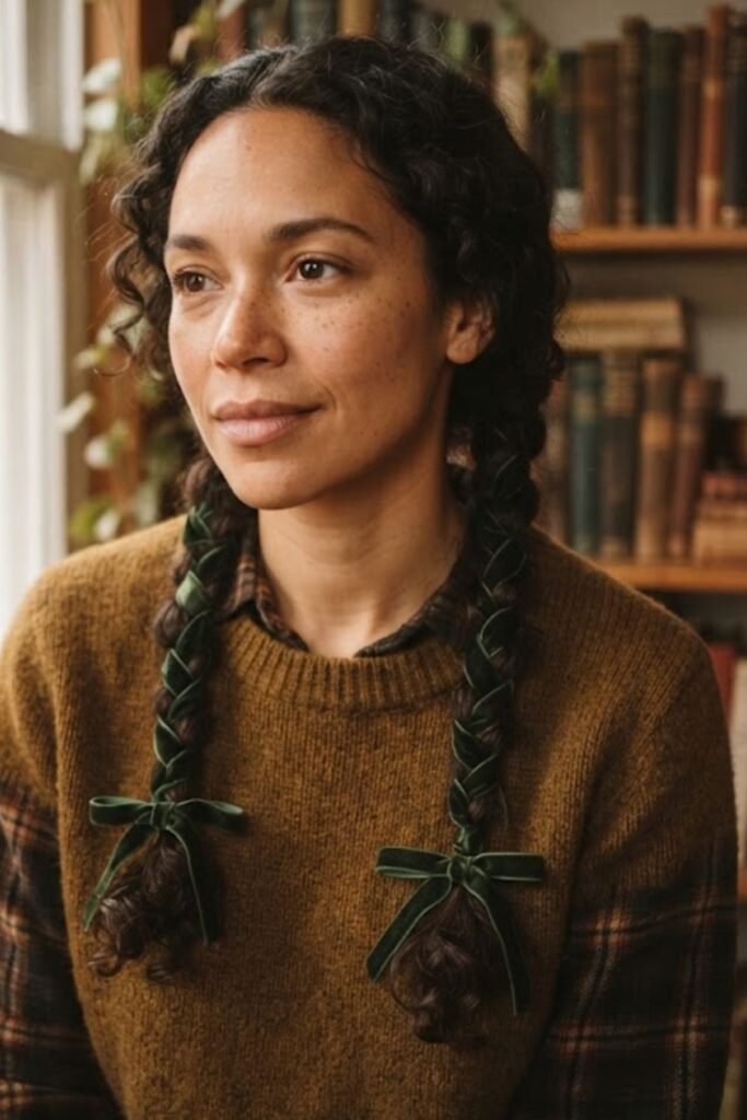Two Braids with Ribbons for the Storybook Character