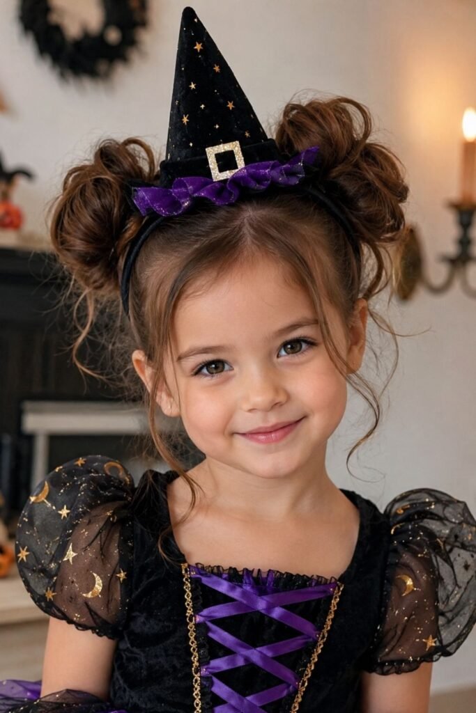 Witch Hat Style with Two Puffs