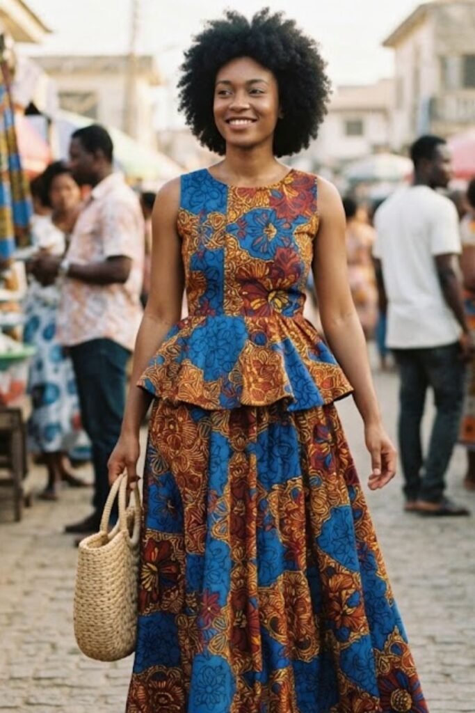A-Line Maxi with Peplum Waist