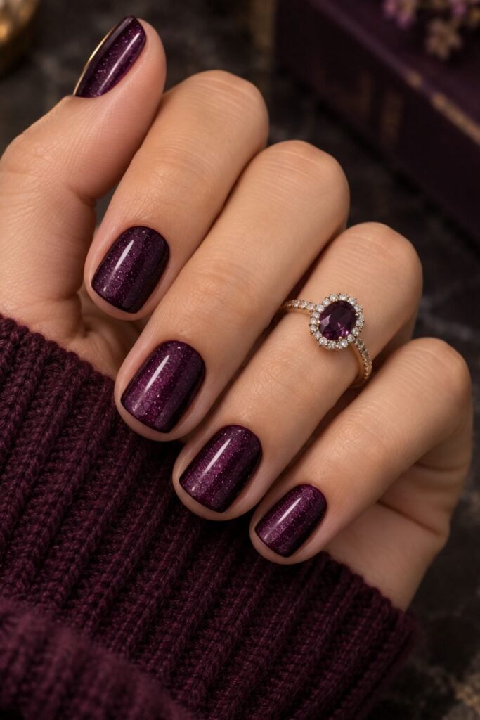 Amethyst Shimmer Short Squares