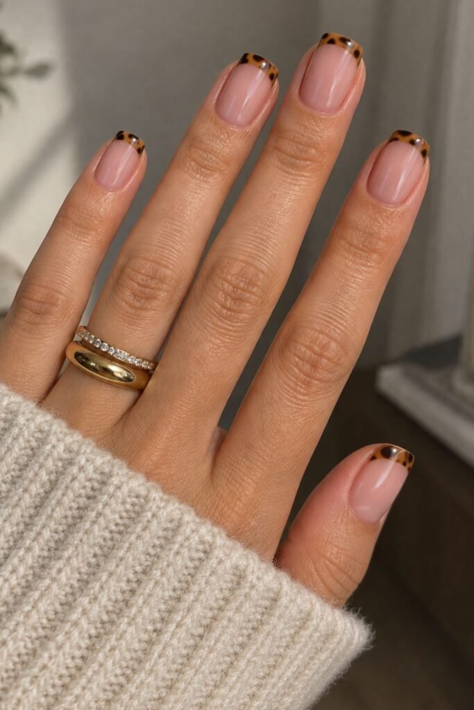 Animal-Print French Tips