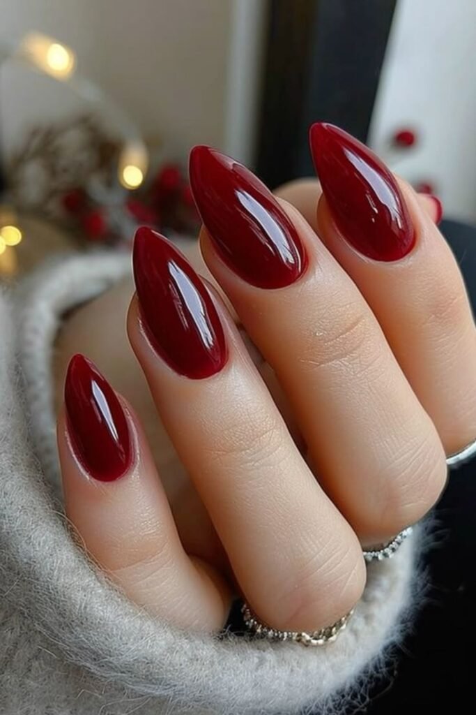 Bordeaux Jelly Nails