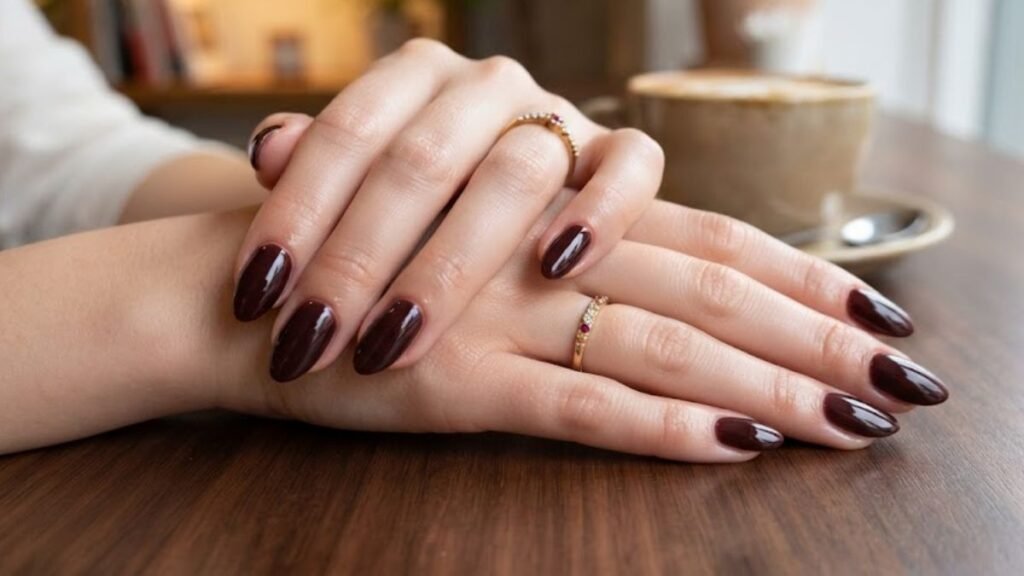 Cherry Mocha Nails: The Moodier Red Nail Trend for Fall 2026