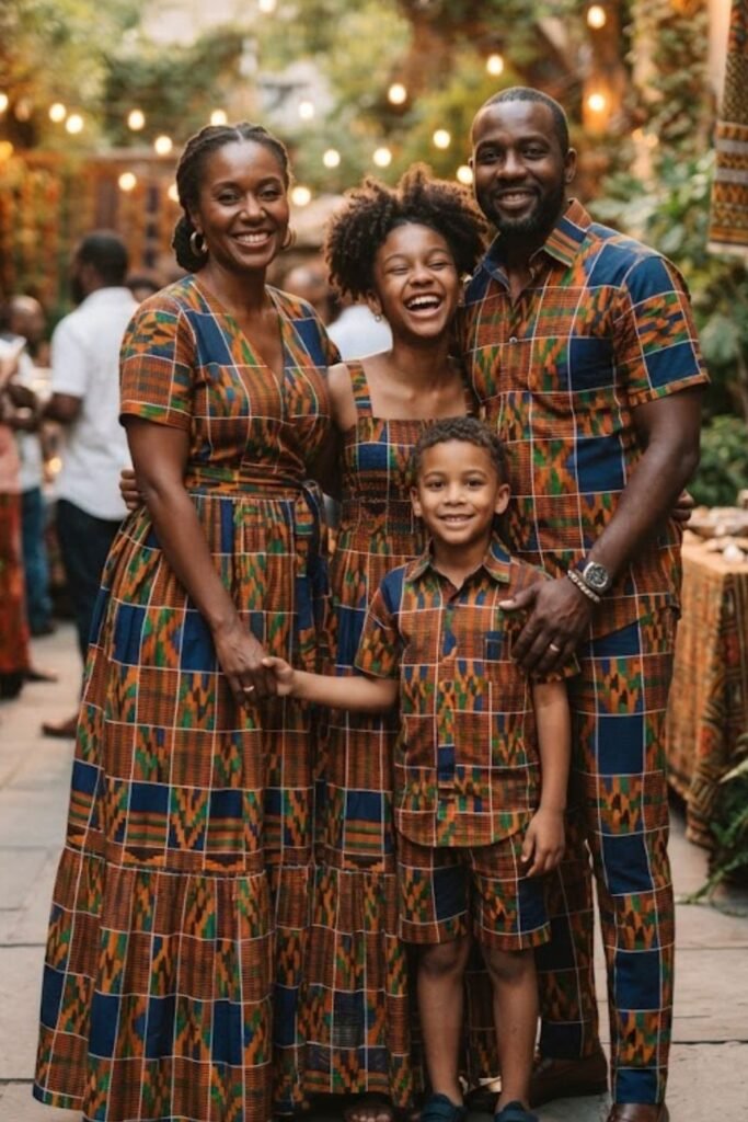 Coordinated Family African Print Maxi Set