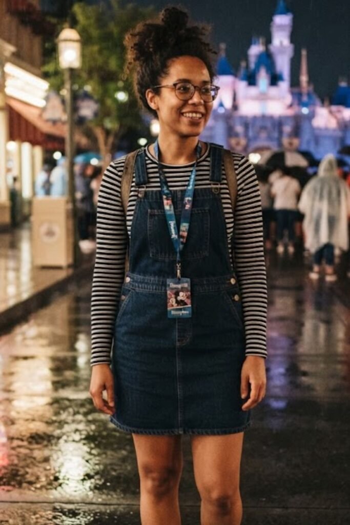 Dungaree Dress with Long-Sleeve Base