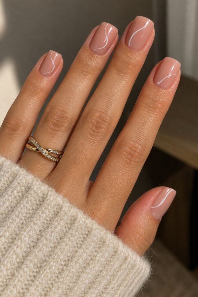 Fine White Swirls