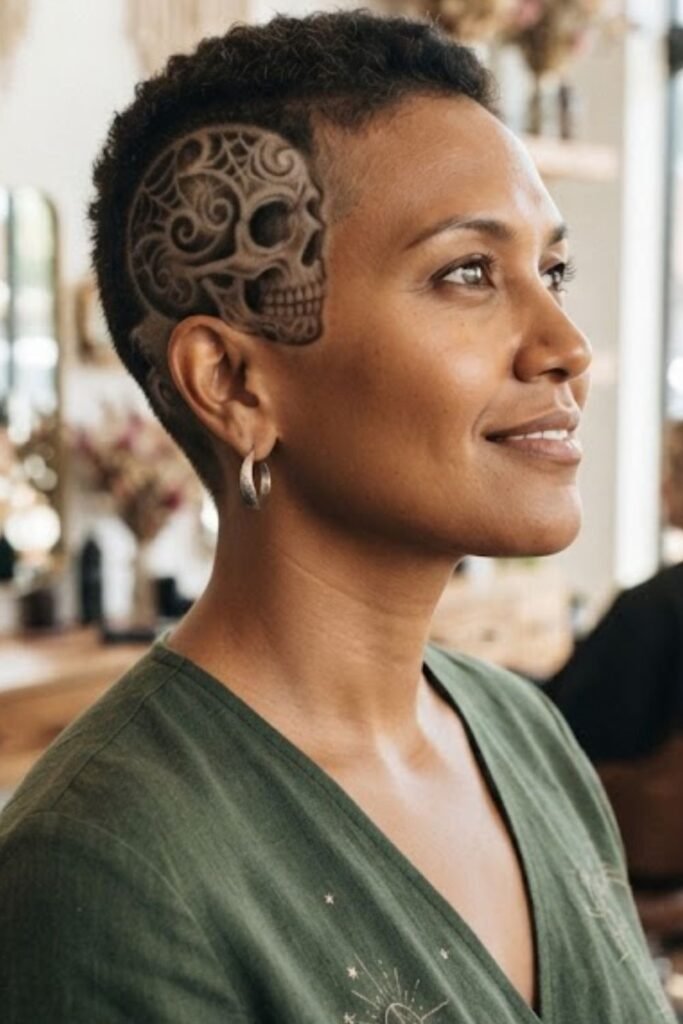 Full Scalp Design on Short Hair