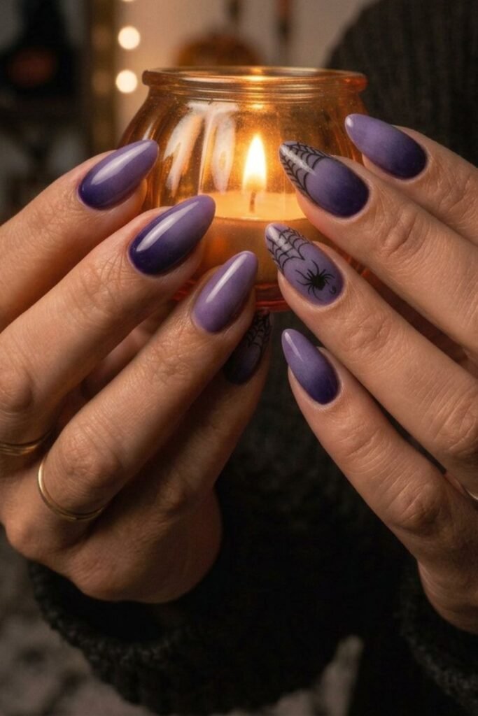 Full Set with One Spider Web Accent