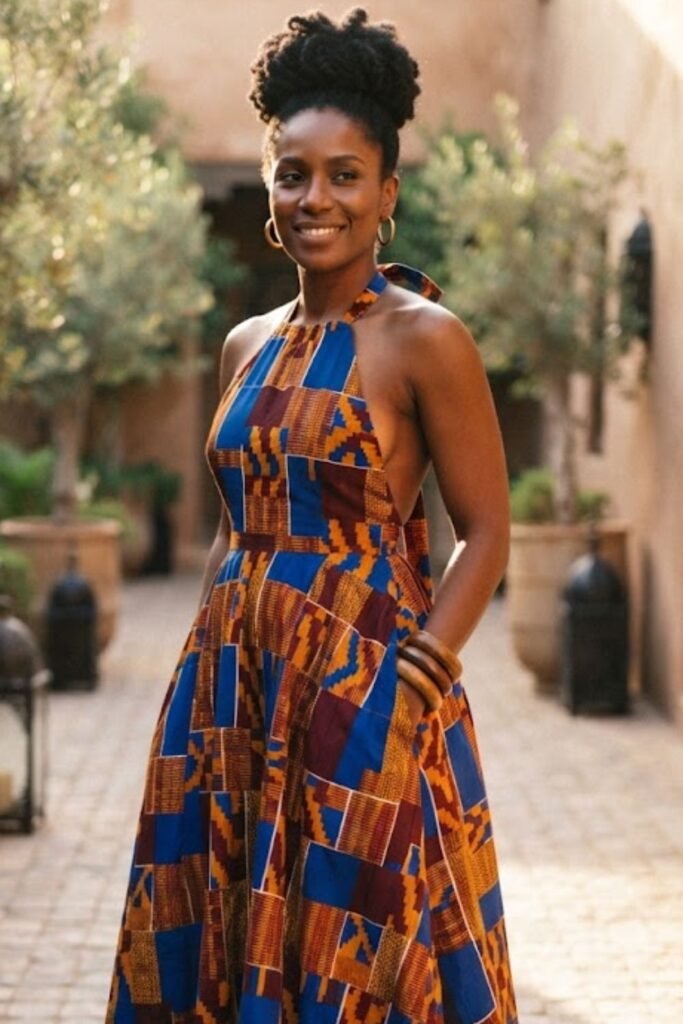 Halter Neck Maxi Dress