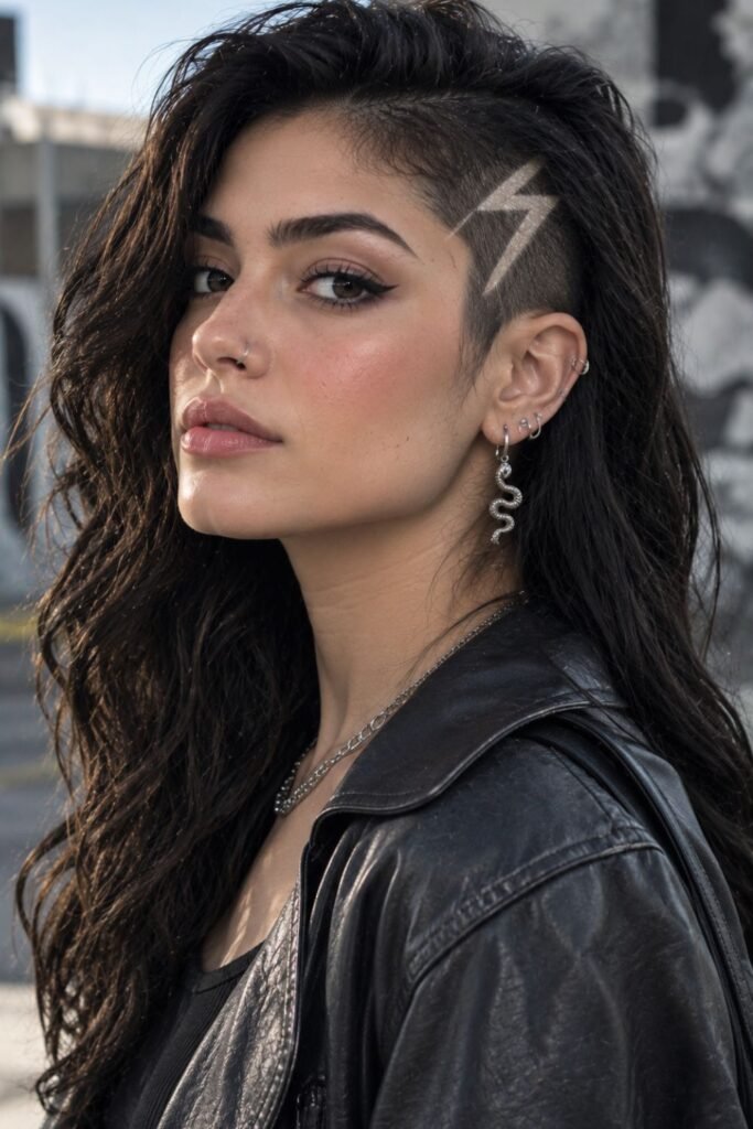 Lightning Bolt Shaved Design