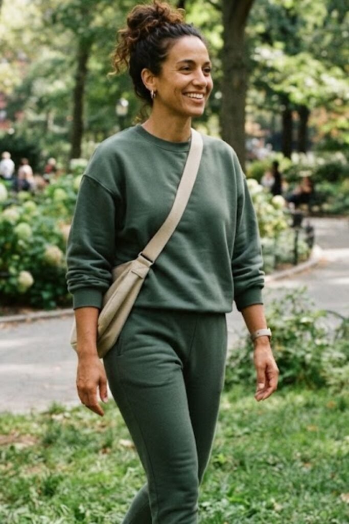 Matching Tracksuit in a Park-Friendly Color